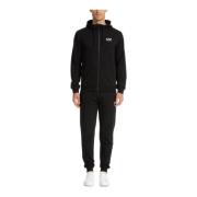 Effen Tracksuit met Capuchon en Zakken Emporio Armani EA7 , Black , He...