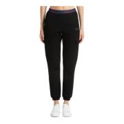 Elastische Taille Logo Sweatpants Emporio Armani EA7 , Black , Dames