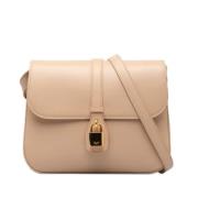 Pre-owned Leather shoulder-bags Celine Vintage , Beige , Dames