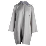 Pre-owned Cashmere outerwear Hermès Vintage , Gray , Dames