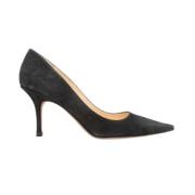 Pre-owned Suede heels Jimmy Choo Pre-owned , Black , Dames