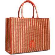 Stijlvolle Raffia Shopper Tas Furla , Multicolor , Dames