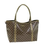 Pre-owned Canvas totes Gucci Vintage , Beige , Dames