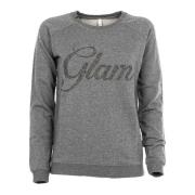 Sportieve Grijze Geborduurde Sweater Sun68 , Gray , Dames