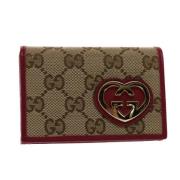 Pre-owned Canvas wallets Gucci Vintage , Beige , Dames