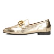 Gouden Loafers met Elegante Details Notre-v , Yellow , Dames