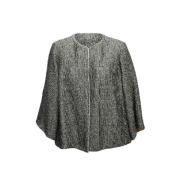 Pre-owned Wool outerwear Chanel Vintage , Black , Dames