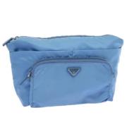 Pre-owned Nylon pouches Prada Vintage , Blue , Dames