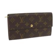 Pre-owned Canvas wallets Louis Vuitton Vintage , Brown , Dames