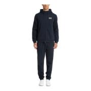 Effen Tracksuit met Capuchon en Zakken Emporio Armani EA7 , Blue , Her...