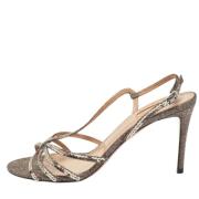 Pre-owned Canvas sandals Aquazzura Pre-owned , Gray , Dames