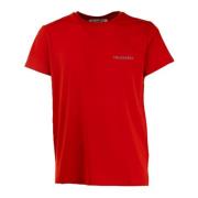 Stijlvolle T-Shirt Collectie voor Mannen Trussardi , Red , Heren