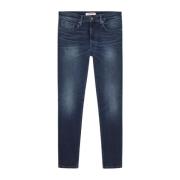 Slim Tapered Denim Jeans Blauw Tommy Jeans , Blue , Heren