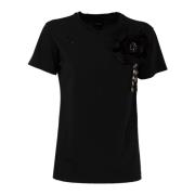 Dames T-shirt Lang/Kort/Mouwloos Pinko , Black , Dames