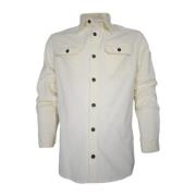 Velvet Katoenen Overshirt Wit Lange Mouw Paul & Shark , White , Heren