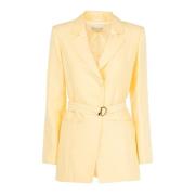 Elegante Gele Blazer met Riem Patrizia Pepe , Yellow , Dames