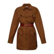 Shirt met riem Saint Laurent , Brown , Dames