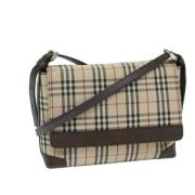 Pre-owned Canvas shoulder-bags Burberry Vintage , Beige , Dames