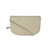 Pre-owned Leather handbags Bottega Veneta Vintage , White , Dames