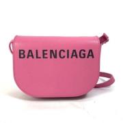 Pre-owned Leather shoulder-bags Balenciaga Vintage , Pink , Dames