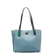 Pre-owned Leather totes Coach Pre-owned , Blue , Dames