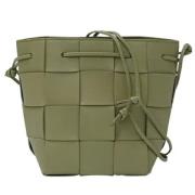 Pre-owned Leather shoulder-bags Bottega Veneta Vintage , Green , Dames