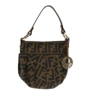 Pre-owned Canvas handbags Fendi Vintage , Brown , Dames