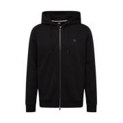 Heren Zip Sweatshirt Marineblauw Hugo Boss , Black , Heren