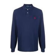 Blauw Katoenen Poloshirt met Rood Logo Polo Ralph Lauren , Blue , Here...