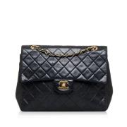 Pre-owned Leather chanel-bags Chanel Vintage , Black , Dames