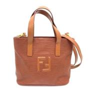 Pre-owned Leather fendi-bags Fendi Vintage , Brown , Dames