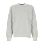 Script Sweatshirt in Lichtgrijs Katoen Carhartt Wip , Gray , Heren