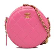 Pre-owned Leather chanel-bags Chanel Vintage , Pink , Dames