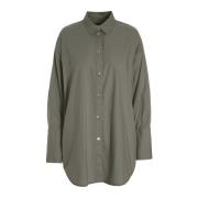 Core Cotton Oversized Shirt Deep Forest Bitte Kai Rand , Green , Dames