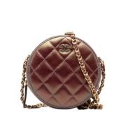 Pre-owned Leather chanel-bags Chanel Vintage , Purple , Dames