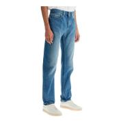 Tennis Club Geborduurde Jeans Casablanca , Blue , Heren