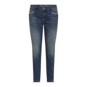 Blauwe Slim-Fit Jeans met Geborduurde Details MOS Mosh , Blue , Dames