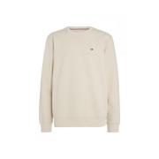 Flag Crewneck Sweat Regular Fit Tommy Jeans , Beige , Heren