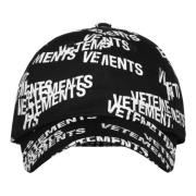 Katoenen Baseball Cap Vetements , Black , Heren