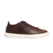 Bruine Leren Sneakers Hogan , Brown , Heren