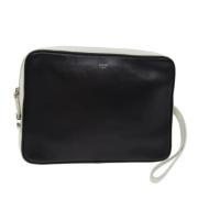 Pre-owned Leather clutches Celine Vintage , Black , Dames