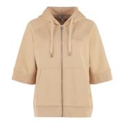 Geborduurde Katoenen Sweatshirt Woolrich , Beige , Dames