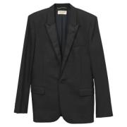 Pre-owned Wool outerwear Yves Saint Laurent Vintage , Black , Heren