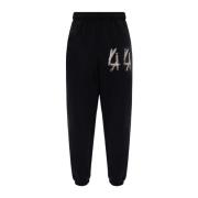 Sweatpants met logo 44 Label Group , Black , Heren