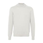 Fijne Gebreide Wol Jersey Sweater Tagliatore , Gray , Heren