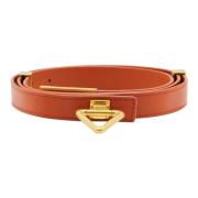 Metallic Point Lock Riem Bottega Veneta , Orange , Dames