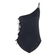 Off-Shoulder One-Piece Rick Owens , Black , Dames