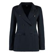 Linnen Katoenen Blazer Aspesi , Blue , Dames