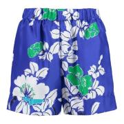 Zijden Shorts met Elastische Tailleband P.a.r.o.s.h. , Blue , Dames