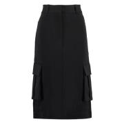 Technische stoffen rok met klepzakken Givenchy , Black , Dames